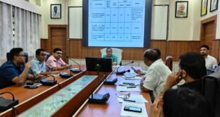 Sonitpur DC Ananda Kumar Das chairing the DDMA review meeting with district officials.