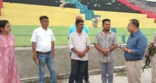 Sonitpur DC Inspected Ongoing Construction at Hazarapar Stadium in Tezpur