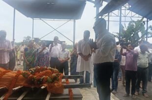 Padma Shri Gita Upadhyay was laid to rest with full state honors.