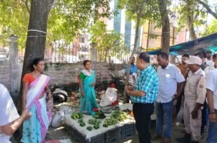 District Commissioner Inspects Proposed Site for Bus Stand, Auto Stand & Vendor Spaces Near TMCH