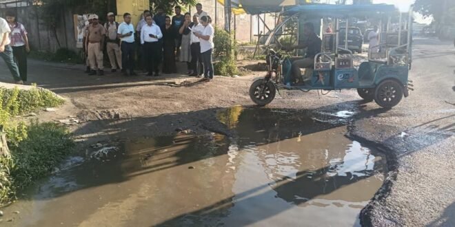 District Commissioner Inspects Road in Front of Nikamul Satra, Tezpur